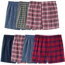 Fruit of the Loom Men's Woven Tartan Cotton & Polyester Boxers, Multicolor (7