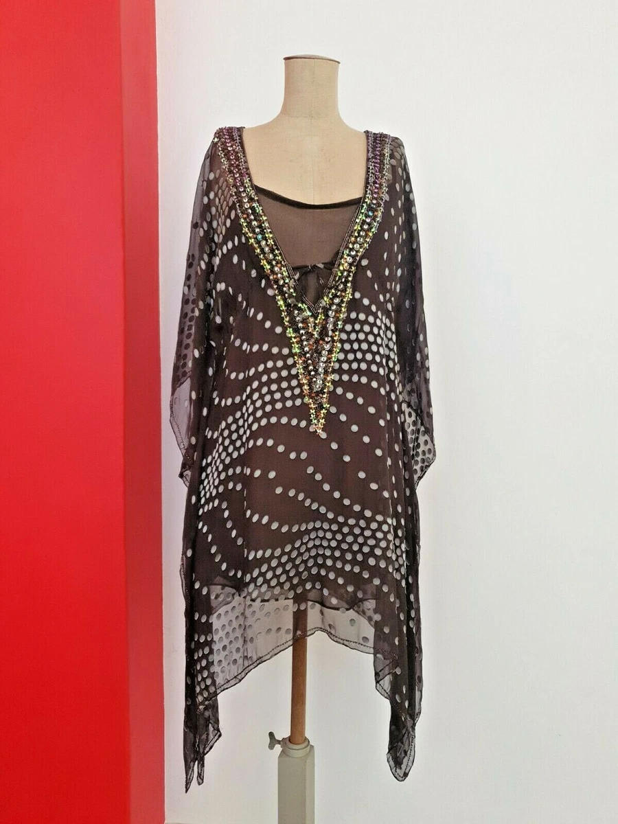 Aftershock Silk Tunic L-XL Slip Blouse Throw Over | eBay