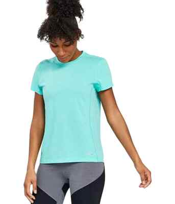 Saucony Stopwatch Short Sleeve Mint Green Running Top JS1230 Women's Size XS