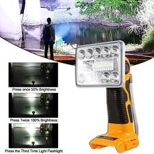 9W Cordless Flashlight for DEWALT 20V Battery LED Work Light Handheld Spotlight