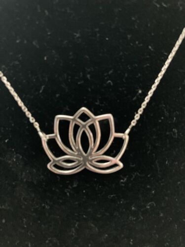 Lotus flower necklace, Sterling Silver