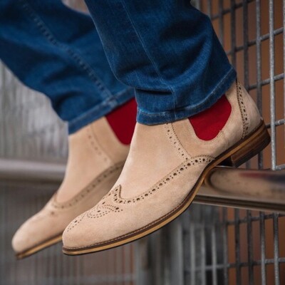 Marc Nolan Boots Belmont Dark Horse Wingtip Combat Boots main image 3