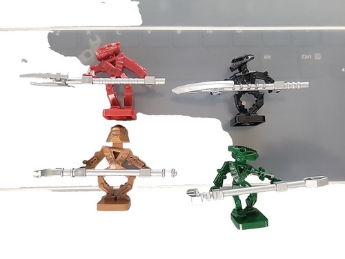 Lego Bionicle Turaga ONEWA Kanohi Mask Lot - Tan / Blue Fade Pearl