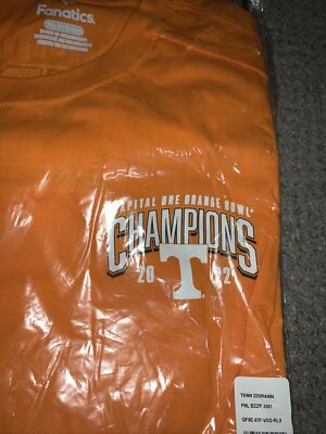 Tennessee 2022 Orange Bowl Champions Volunteers T-Shirts, NWOT - Main Image