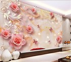 3D Pink Flower R9894 Wallpaper Wall Mural Self-adhesive Removable Luna