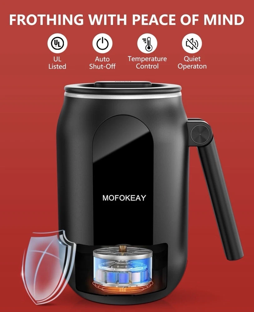 Milk Frother And Steamer, Frother For Coffee, 4-in-1 Automatic Hot And Cold Foam