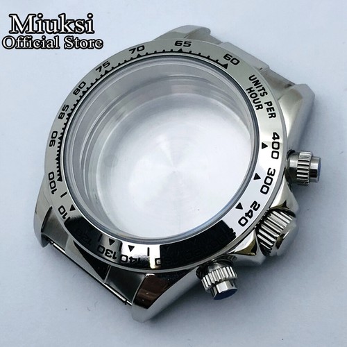 Miuksi 39mm Vk63 Sterile Case Silver/rose Gold Watch Case Fit Vk63 Movement Part - Picture 6 of 16