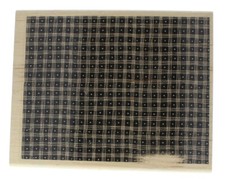 Stampin UP Plaid Dotted Overall Background Wooden Rubber Stamp