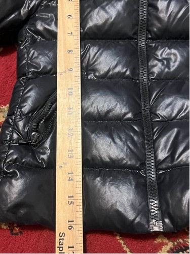 Little Kids Moncler Black Hooded Shell Down Black Puffer Jacket Size 6 - Picture 16 of 17