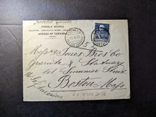 1926 Italy Cover Avenza of Carrara to Boston MA USA Antonio Gallotti