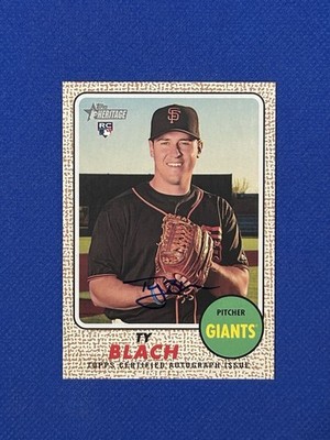 2017 Heritage Ty Blach RC Auto San Francisco Giants #ROA-TB autograph