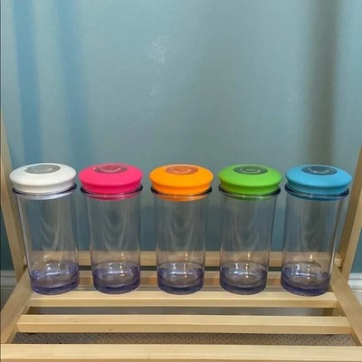 Qualy Design The Container Store Plastic Kitchen Pantry Storage Jars NEW Jar
