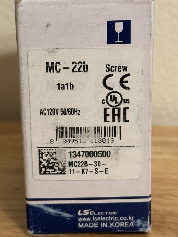 LS Electric MC-22b Contactor 22A 120V Coil MC22B-30-11-K7-S-E 1347000500