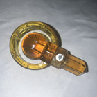 Amber Yellow Plastic Bottle Pourer Stopper Insert Pour Spout 1 Hole L2140 — photo 1