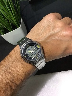 Seltene Vintage Casio AQF-100 Analog / Digital Herrenuhr. Voll funktionsfähig.  