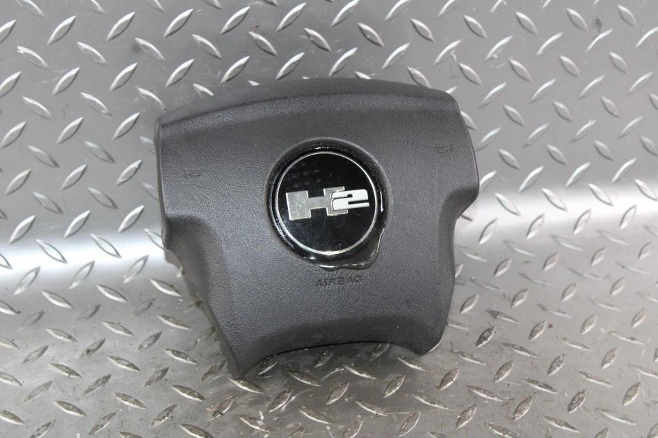 03-07 Hummer H2 Black L LH Left Steering Wheel Driver Airbag Factory Air Bag OEM Foto 2 de 4