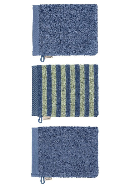 Sterntaler 3Er-Pack Waschhandschuh Esel Emmilius Frottee Baumwolle Mittelblau-image