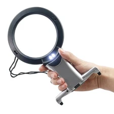 Hands-Free Neck Magnifier w/ Light, 2X 6X for Reading, Crafts & Jewelry Repair