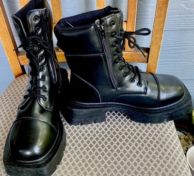 Women's CIGA Design Punk Platform Black Boots Chunky Gothic Festival 8.5 New!
