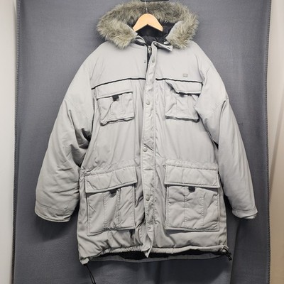 Southpole Parka Mens XL Grey Down Clusters Feathers Coat Winter Outdoors Chore
