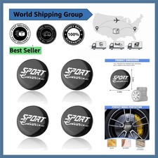 Universal Fit Black Sport Wheel Center Caps - Protect Decorate Your Vehicle