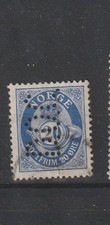 Noreg Norge Perfin Perfins Stamps Briefmarken Sellos Timbres
