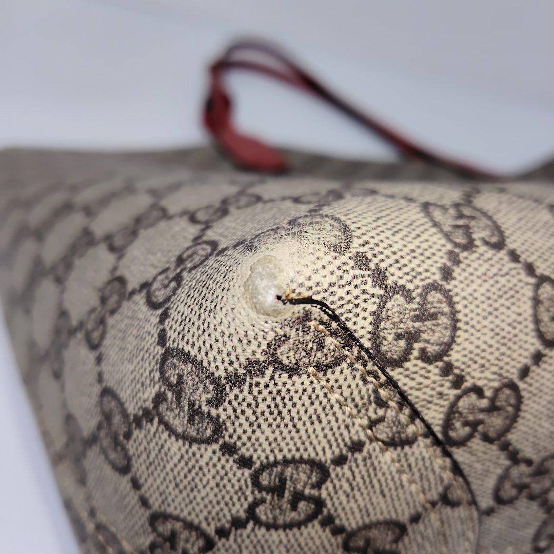 GUCCI GG Supreme Reversible Leather Tote Bag Women Authentic Good Condition thumbnail 6