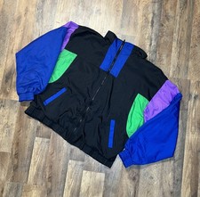 Voit Equipment Men's Vintage Retro Jacket Size L Color Block Pattern 90  s