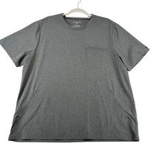 Jaanuu Scrub Top Men's XL Gray Short Sleeve Pocket Medical Workwear Unisex