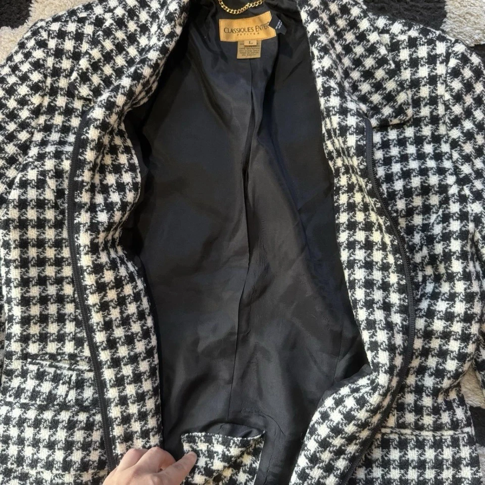 Chaqueta Blazer Vintage Classiques Entier Pata de Gallo Para Mujer Foto 3 de 4