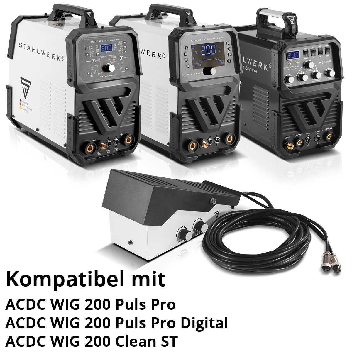 STAHLWERK WIG Fußpedal ACDC WIG 200 Puls Pro und ACDC WIG 200 Puls Pro Digital
