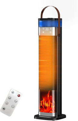 1500W Ceramic Space Heater with Humidifier & Remote, 3D Flame Effect