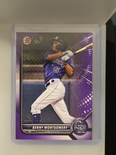2022 Bowman-Chrome Prospects Benny Montgomery #BCP-73 Purple Refractor /250 (RC)