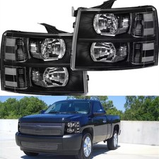 New Headlights Headlamps For 2007-2013 Chevy Silverado 1500 2500 3500 Hd Black New Headlights Headlamps For 2007-2013 Chevy Silverado 1500 2500 3500 Hd Black