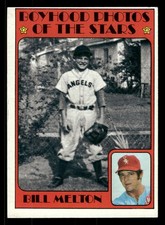 1972 Topps Baseball Card #495 Boyhood Photos of the Stars Bill Melton