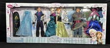 Disney Store Frozen Deluxe bambola set regalo Elsa Anna Kristoff Hans Olaf incoronazione