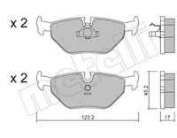 Metelli Bremsbelagsatz, Scheibenbremse 22-0125-0 FüR BMW
