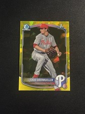 2025 Bowman Draft Sapphire- Bowman 1st Cade Obermueller Yellow Sapphire /75