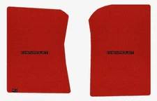 Lloyd Velourtex Front Carpet Mats for '89 Chevy R3500 w/Chevy Red on Black Logo