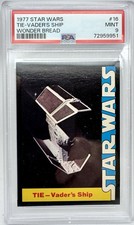 1977 Star Wars New Hope Wonder Bread #16 Tie Vader’s Ship PSA 9 MINT