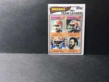 Click to enlarge Browns 1981 Team Leaders (Mike Pruitt / Clarence Scott / Ozzie Newsome / Lyle Alzado)