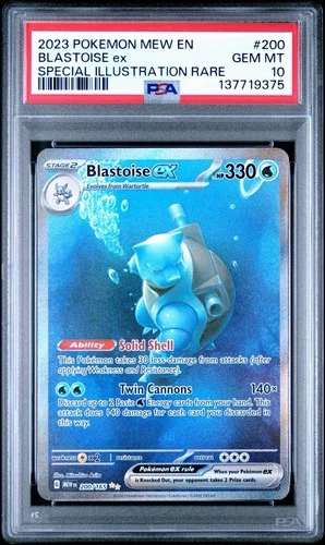 PSA 10 Pokemon SV 151 Blastoise EX 200/165