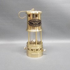 Messing Bergmann  Grubenlampe &Ouml;llampe Bergbau Relikt 19 cm Miners Lamp