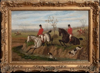 Englische Fuchsjagdszene Pferd & Hunde JOHN FREDERICK HERING aus dem 19. Jahrhundert