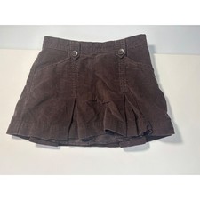 Gap Kids Girls Brown Corduroy Pleated Mini Skirt Size 8 Regular 2008 y2k