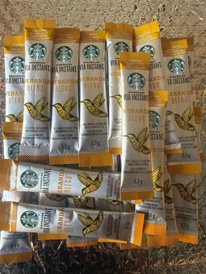 Starbucks VIA Instant Coffee Blonde Roast | Veranda Blend 42 Packets Bulk