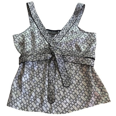 Proenza Schouler for Target Silk Camisole Top Black White Geometric Print XL