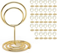 30PCS Table Number Holders Place Card Holder - Photo for Tables, Gold