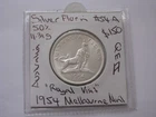 1954 Florin Silver 50% Coin Queen Royal Visit Commemorative Australia #54.A1