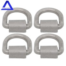4 Pack 3/4" Heavy Duty Weld On Forged D Rings with Welding Clips, 26,500 lbs